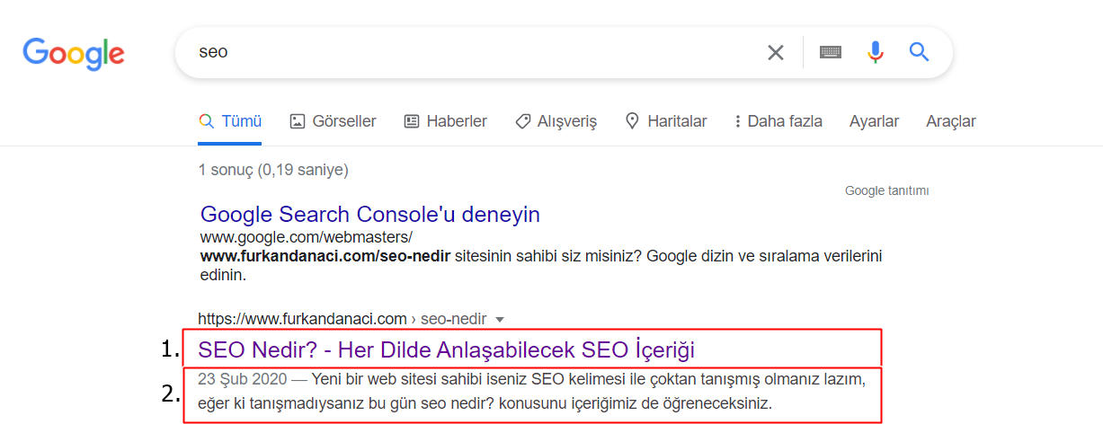 seo ne demek